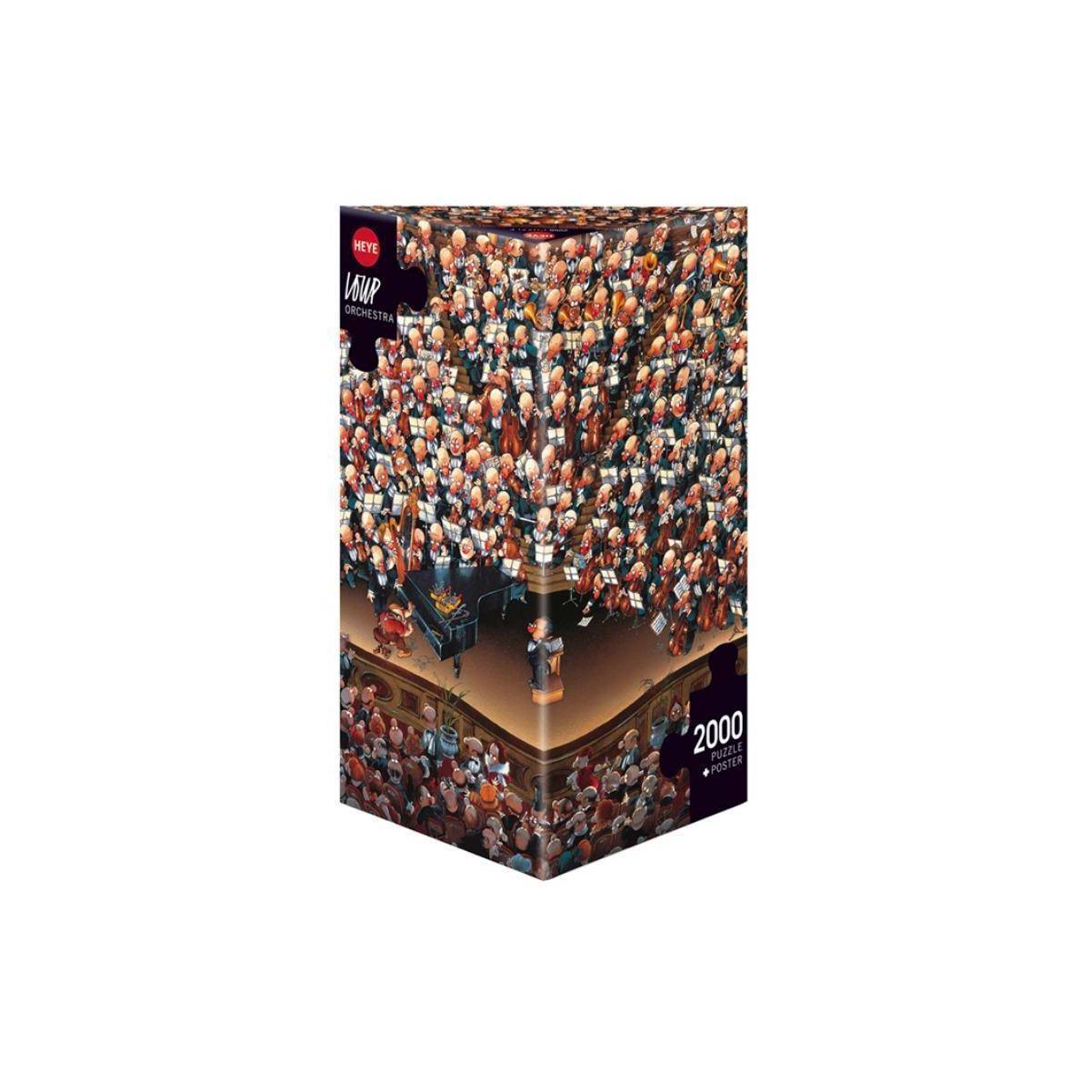 86602 - Orchestra, Cartoon im Dreieck, 2000 Teile - Puzzlegröße 68,8 x 96,6 cm