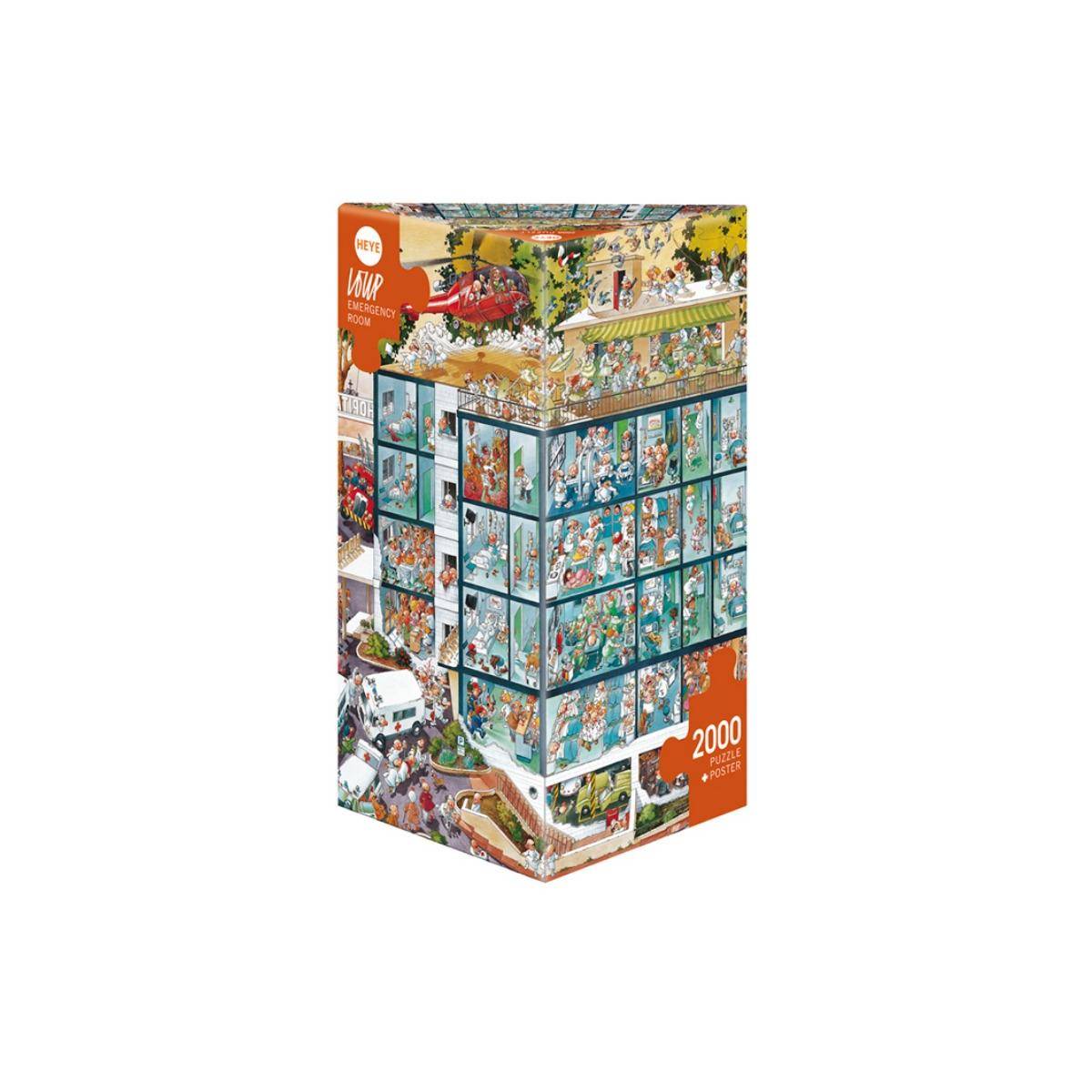 257842 - Emergency Room, Cartoon im Dreieck, 2000 Teile - Puzzlegröße 68,8 x 96,6 cm