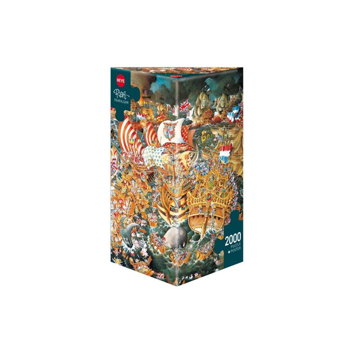 297954 - Trafalgar, Cartoon im Dreieck, 2000 Teile - Puzzlegröße 68,8 x 96,6 cm
