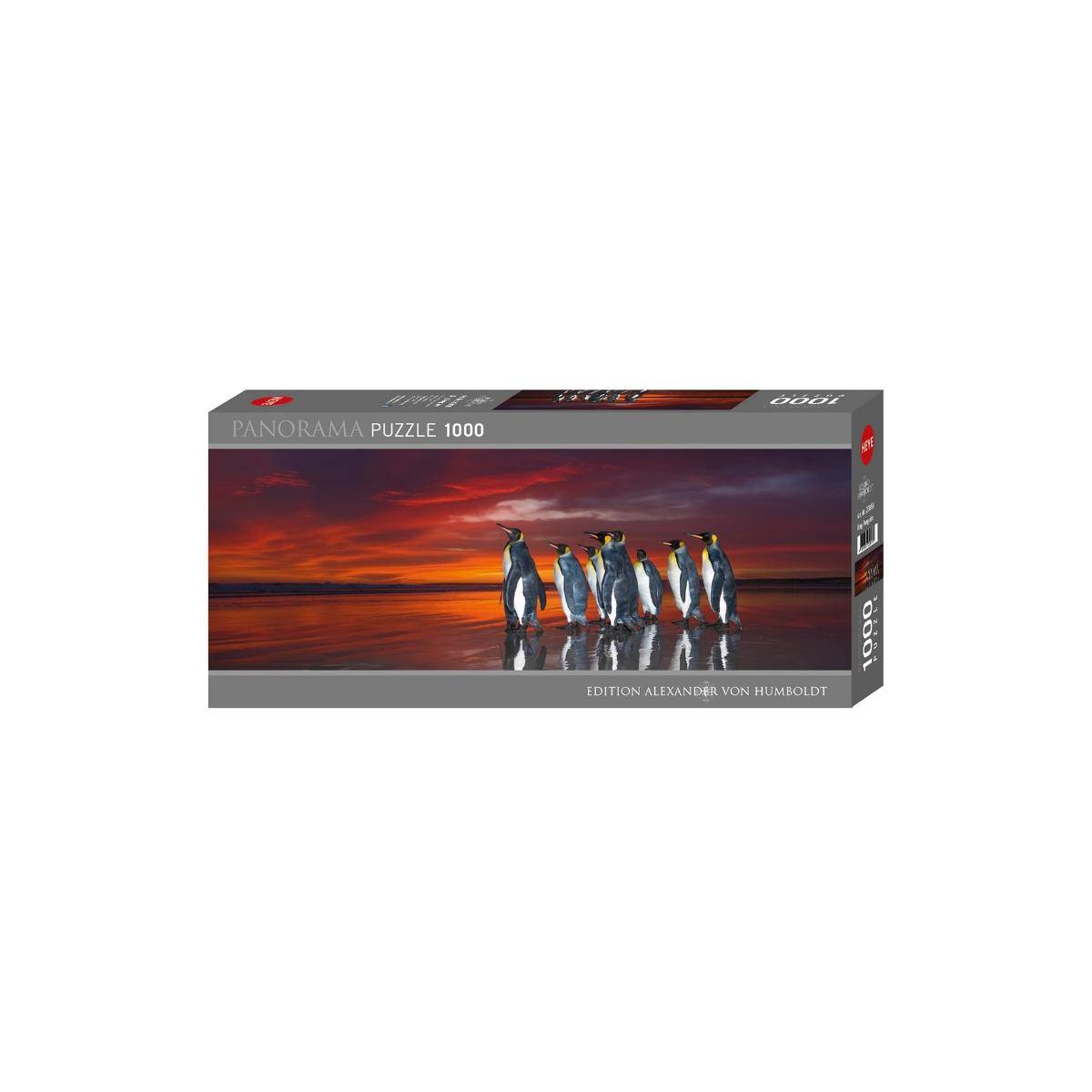 298586 - King Penguins, Edition Alexander von Humboldt, 1000 Teile - Puzzlegröße 94,5 x 32,6 cm