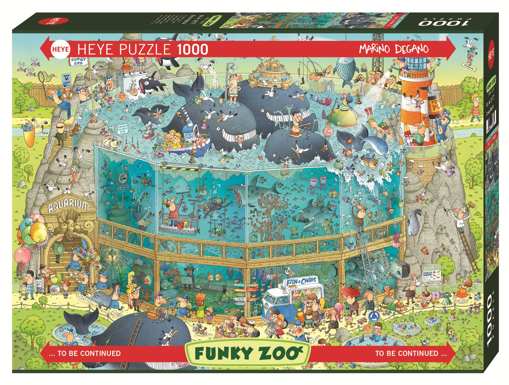 HEYE 29777 Marino Degano Funky Zoo Ocean Habitat 1000 Teile Puzzle