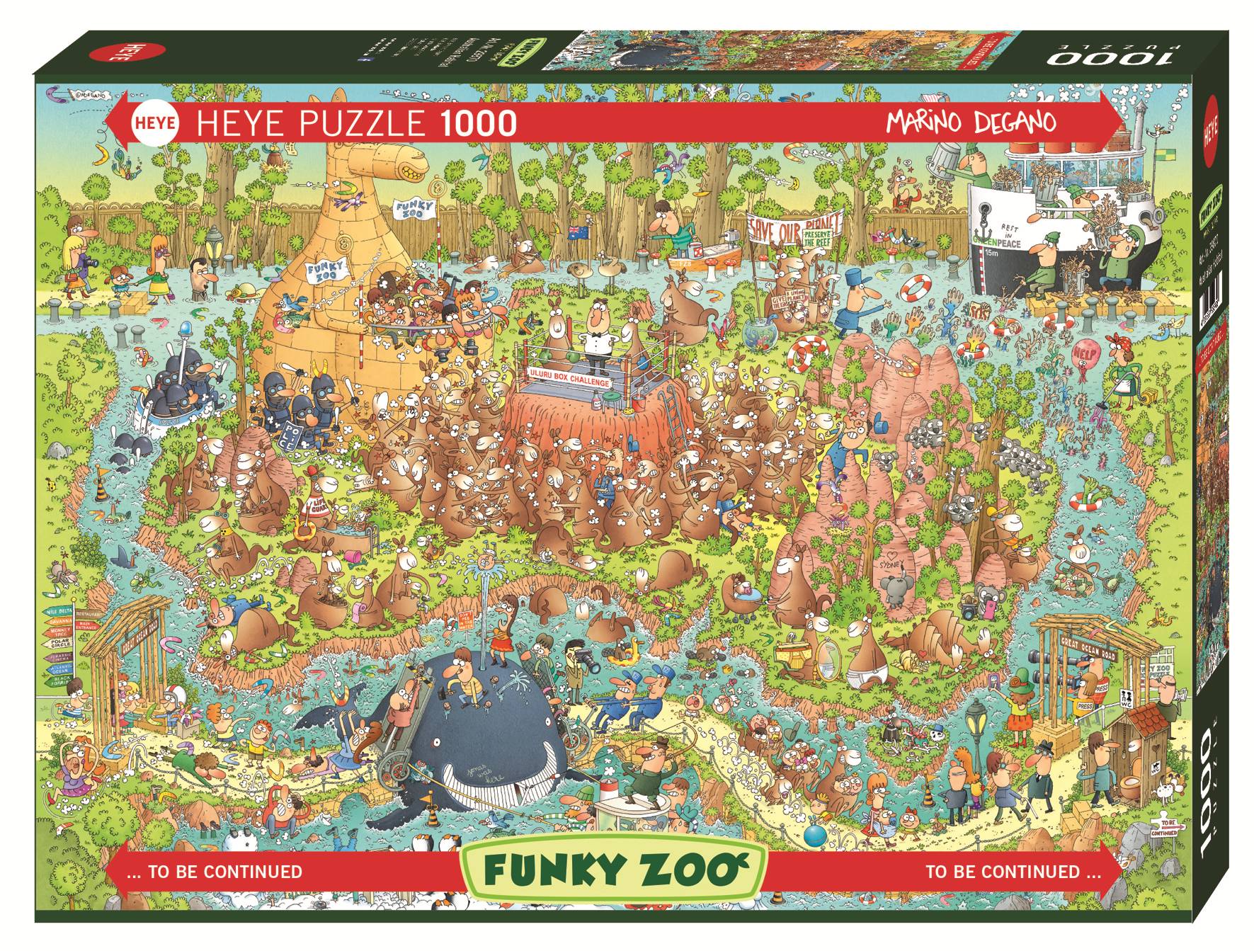 HEYE 29870 Marino Degano Funky Zoo Australian Habitat 1000 Teile Puzzle