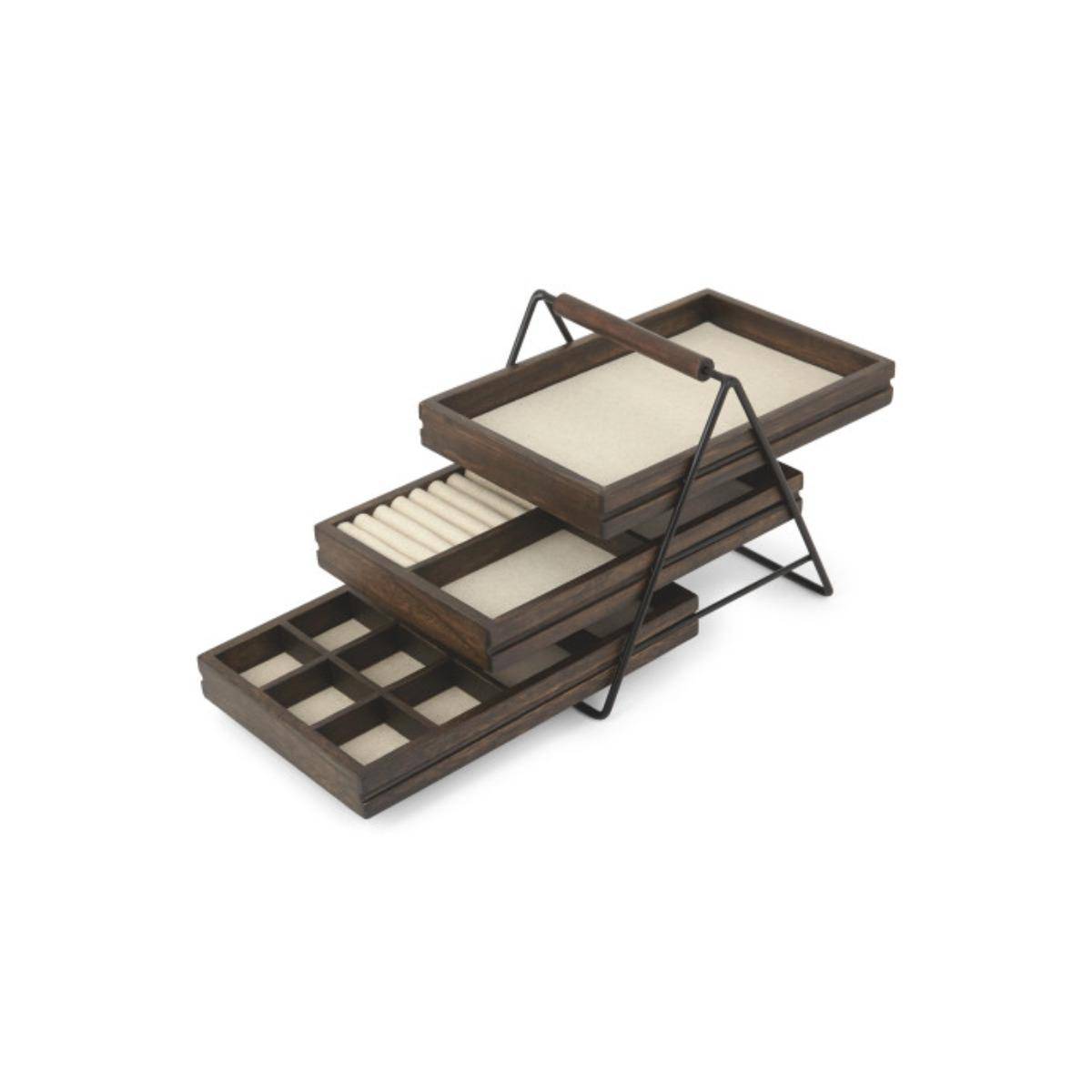 1004037-048 - TERRACE Schmuckhalter, schwarz/walnuss