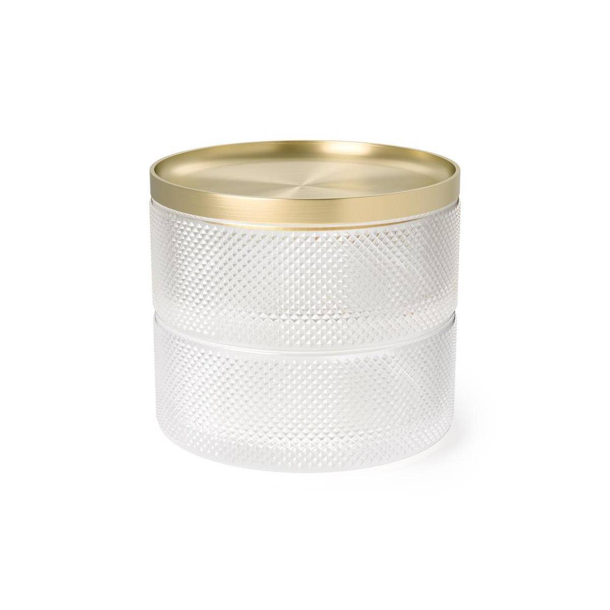 1013238-104 - TESORA Aufbewahrung Schmuckdose Glas/Messing