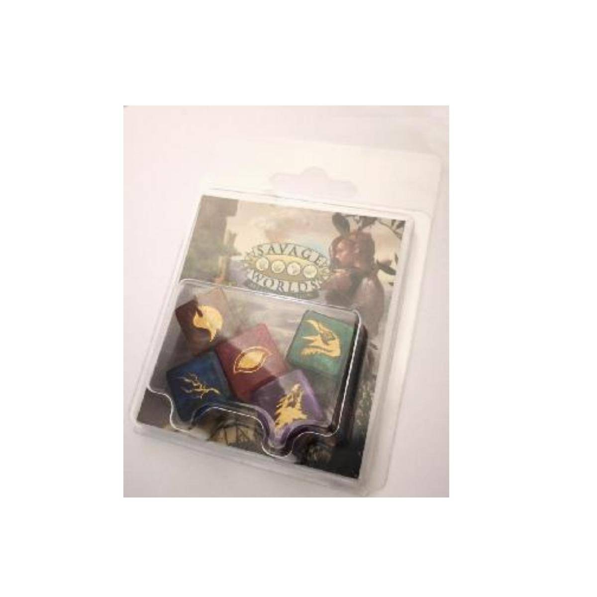 US85011 - Savage Worlds - Wildcard-Würfelset, 5 Würfel (DE-Ausgabe)
