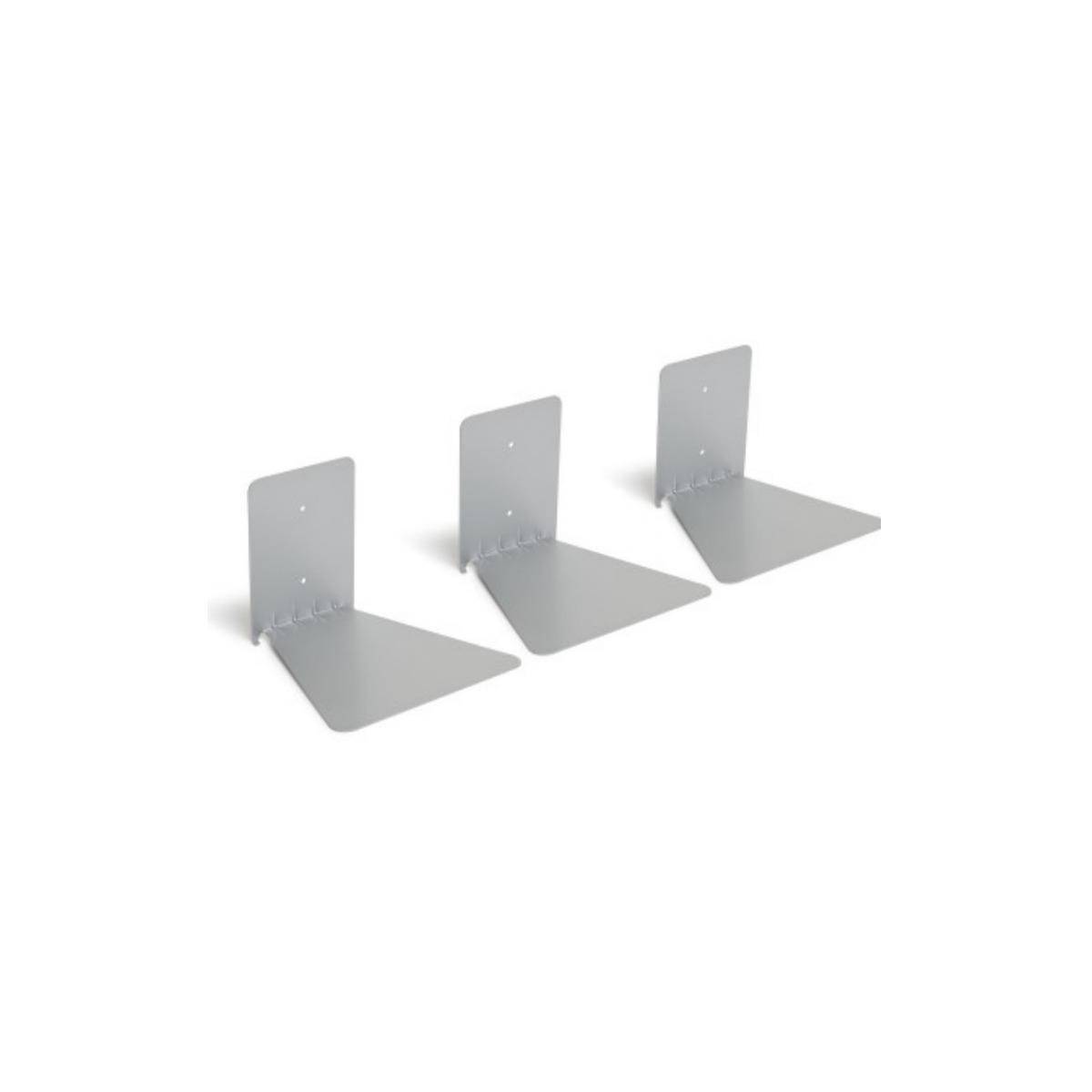 1005073-560 - CONCEAL Schwebendes Bücherregal aus Metall, 3er Set, silber, groß