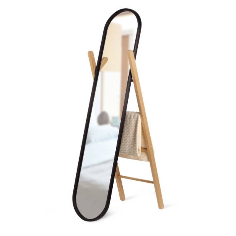 358375-045 - HUB Standspiegel, schwarz/natur