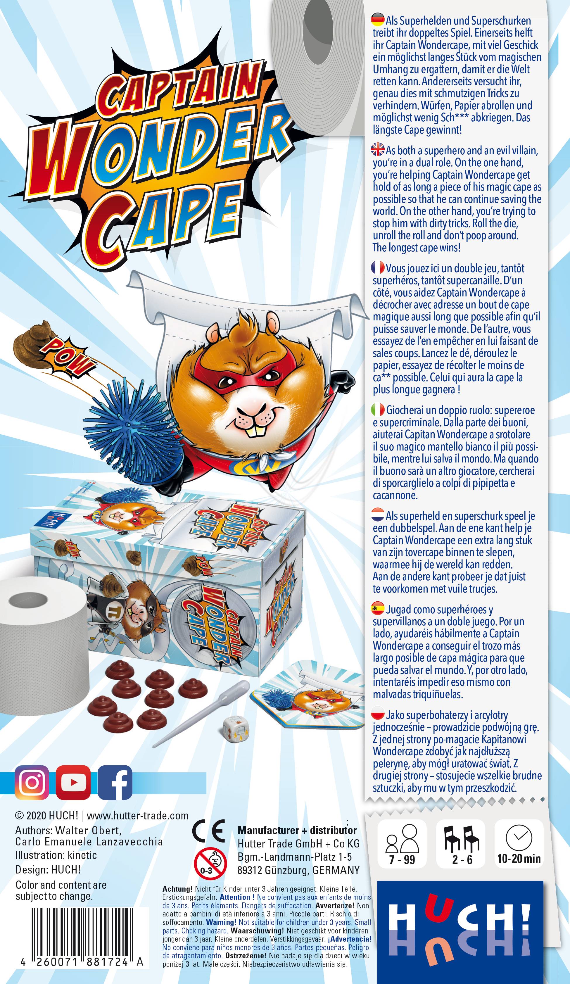 HUCH 881724 Captain Wonder Cape, Familienspiel