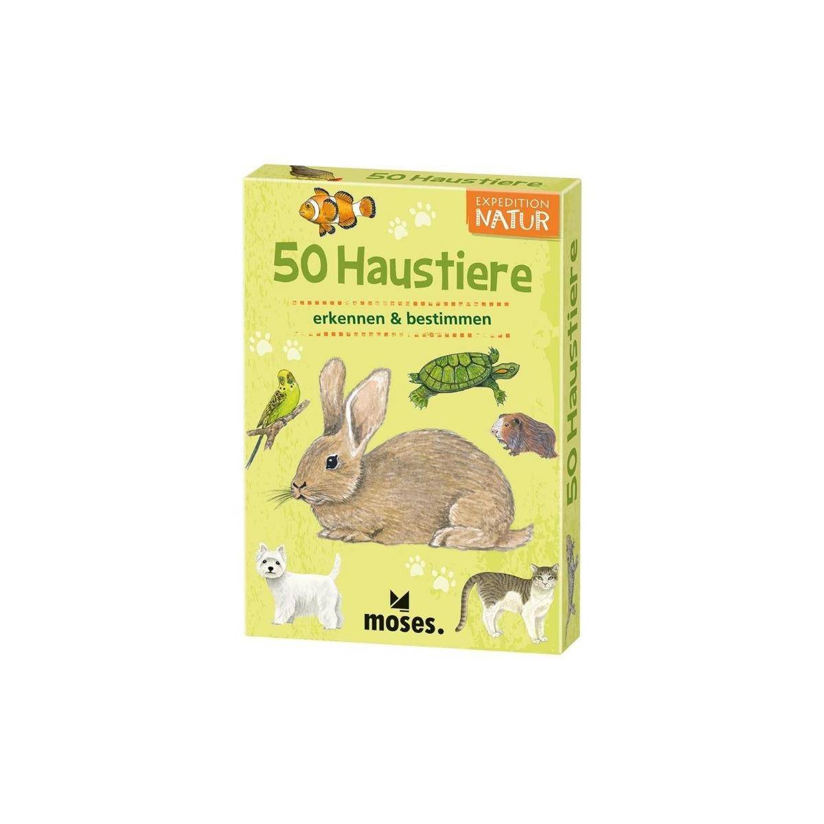MOS09792 - Expedition Natur - 50 Haustiere, Kartenspiel, 1+ Spieler, ab 10 Jahren (DE-Ausgabe)