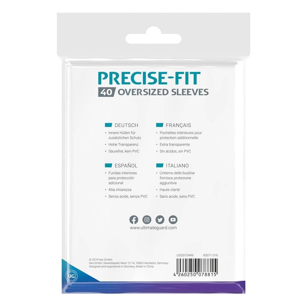 Ultimate Guard Precise-Fit Sleeves Oversized Transparent (40)
