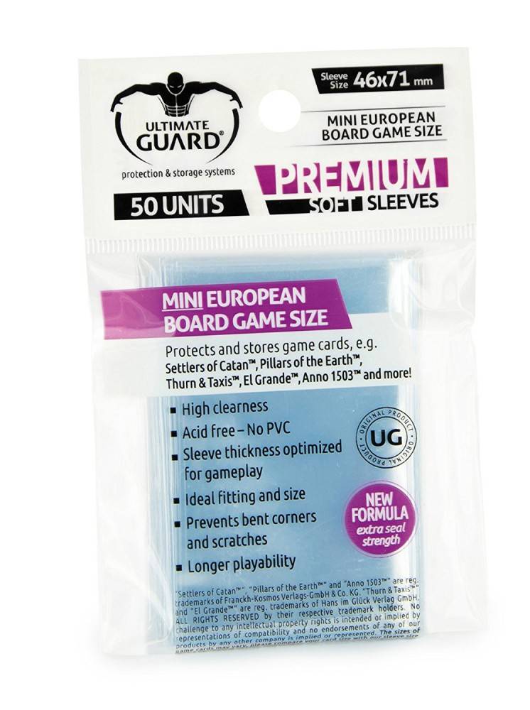 Ultimate Guard Premium Soft Sleeves Mini European (50) Neu & OVP