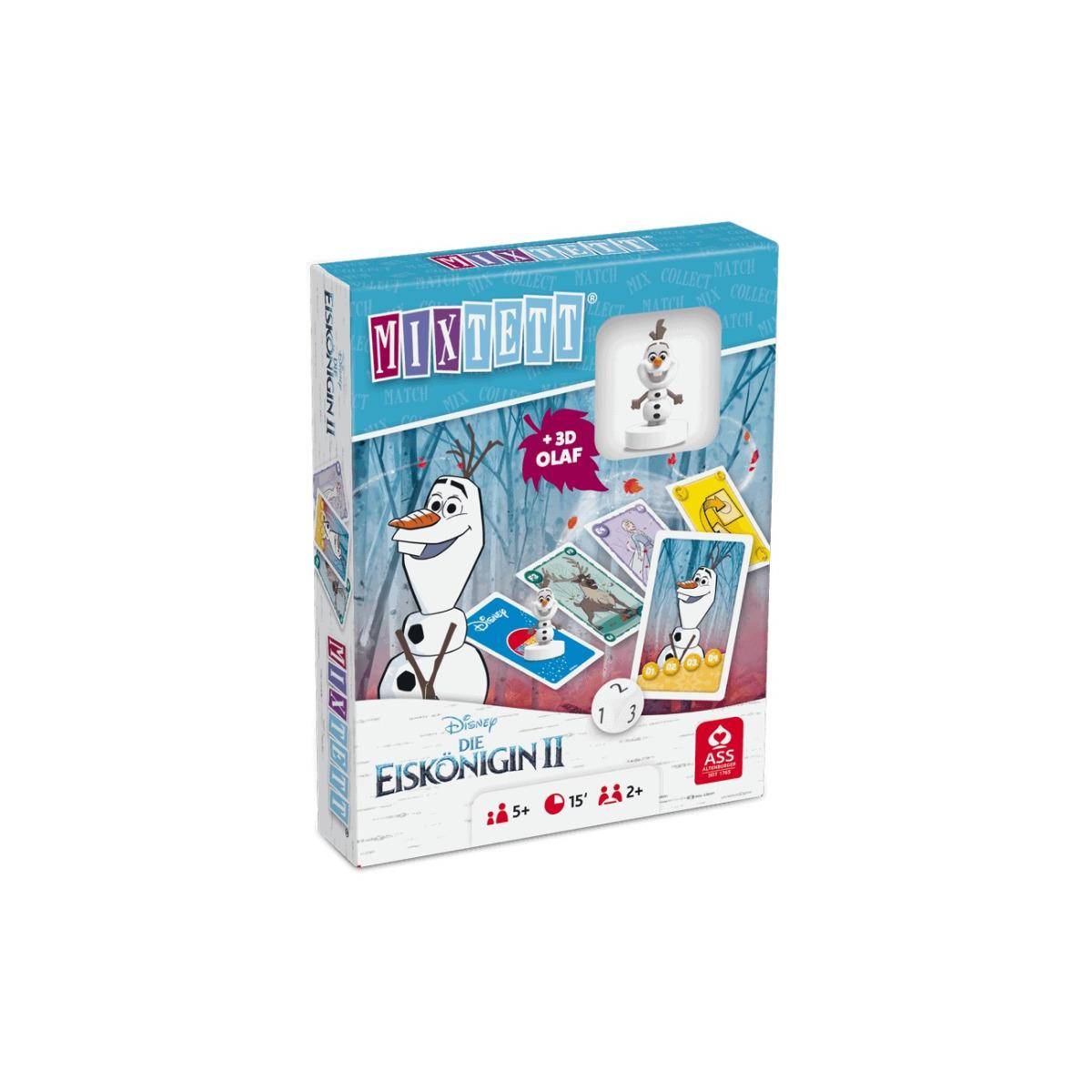 22522243 - Mixtett - Disney Die Eiskönigin 2, Kartenspiel (DE/FR(IT) + Figur Olaf, ab 5 J.