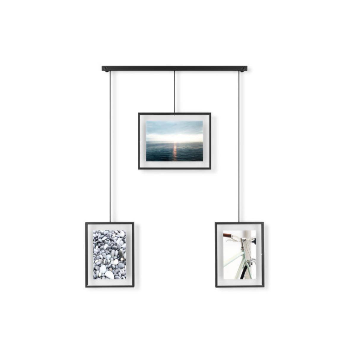 1016057-040 - EXHIBIT Bilderrahmen an Stange hängend, 3 Stück, schwarz