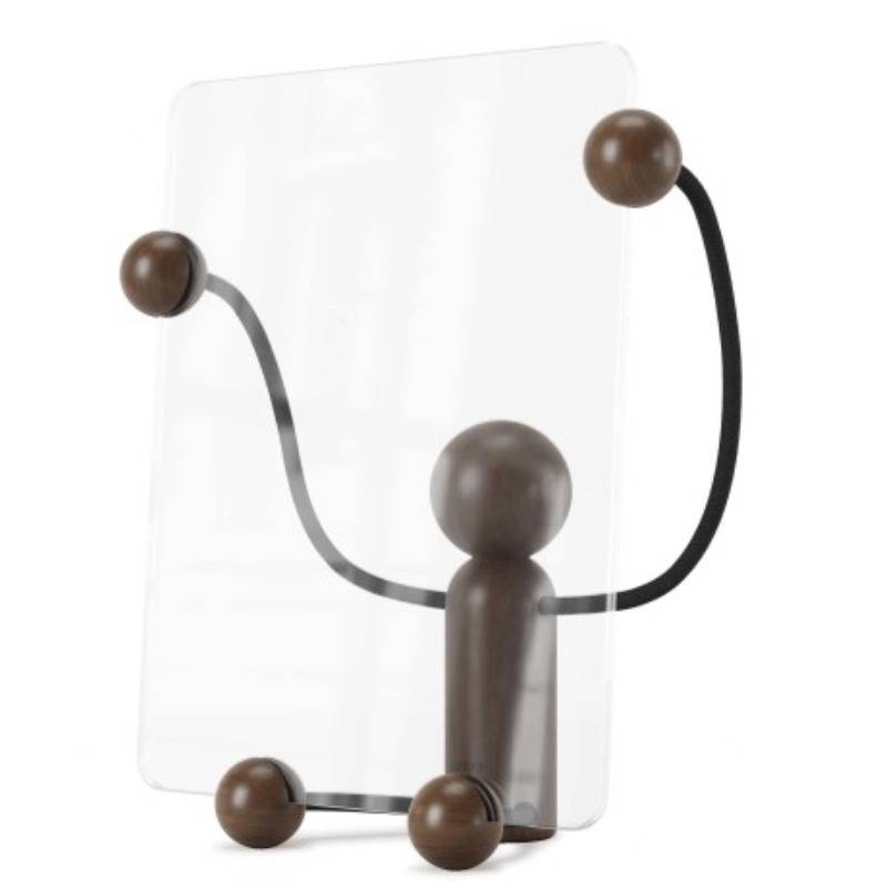 1015612-048 - WOODY Tisch Fotohalter groß, schwarz/ walnuss