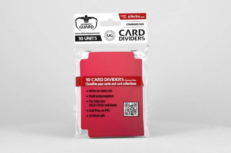 Ultimate Guard Card Divider Standard Size Rot (10) Neu & OVP