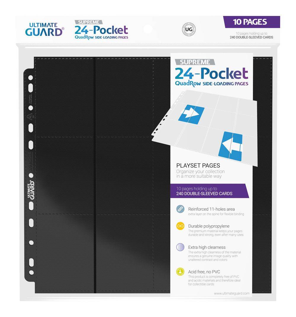 24-Pocket QuadRow Pages Side-Loading Black (10) Neu & OVP
