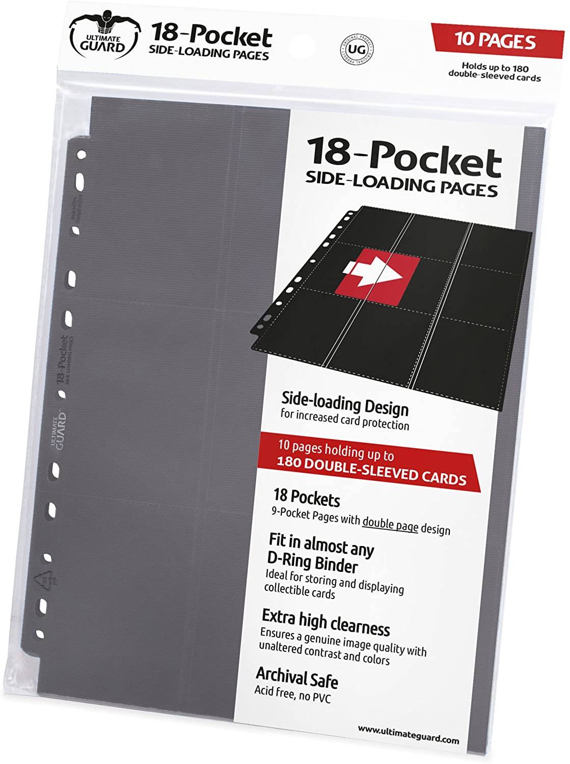 18-Pocket Side-Loading Supreme Pages Grau (10) Neu & OVP