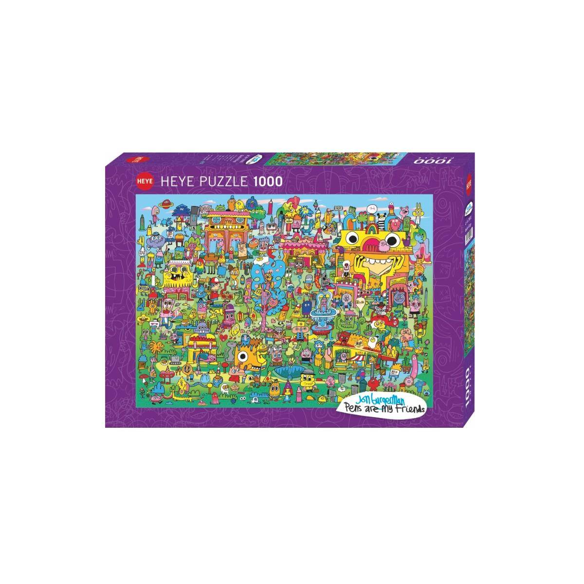 299361 - Doodle Village - 1000 Teile, 70 x 50 cm