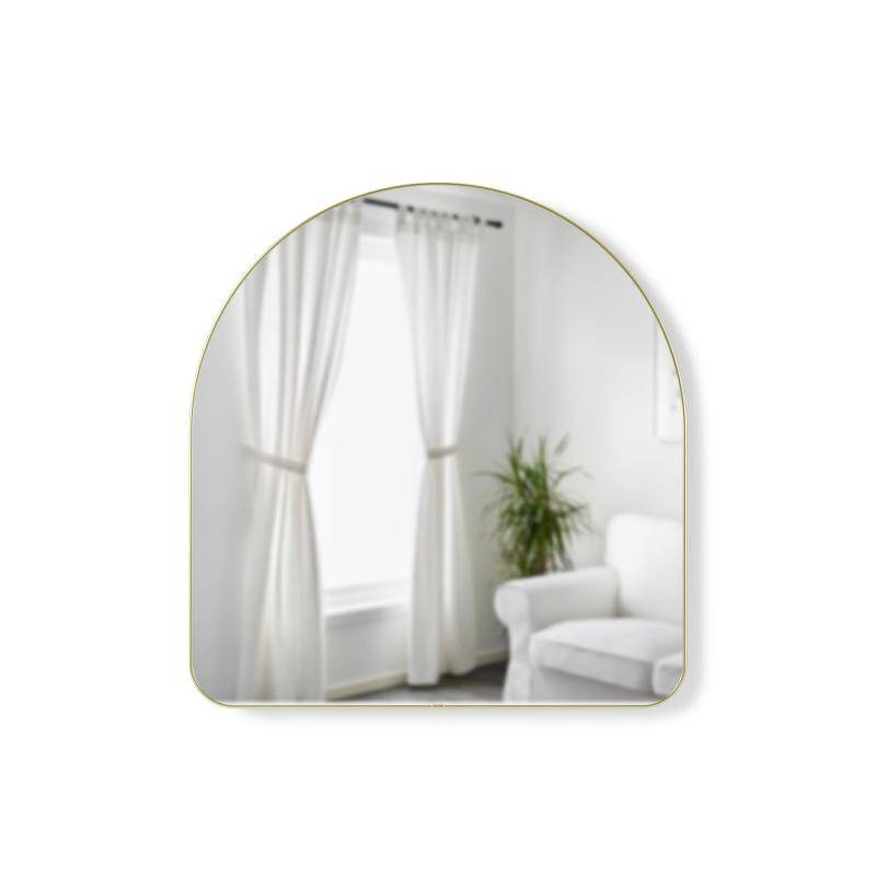 1017061-104 - HUBBA Gewölbter Wandspiegel HUBBA Gewölbter Wandspiegel 86 x 91 cm, messing, messing