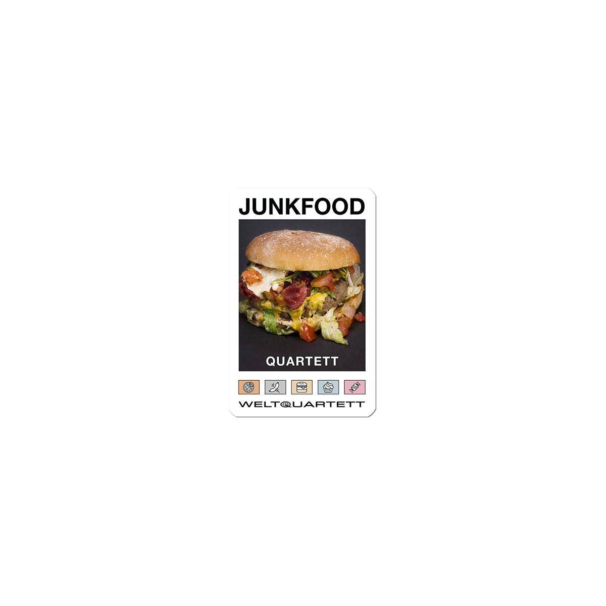 1018 - JUNKFOOD-QUARTETT- Kalorienbomben auf 32 Spielkarten (DE-Ausgabe)