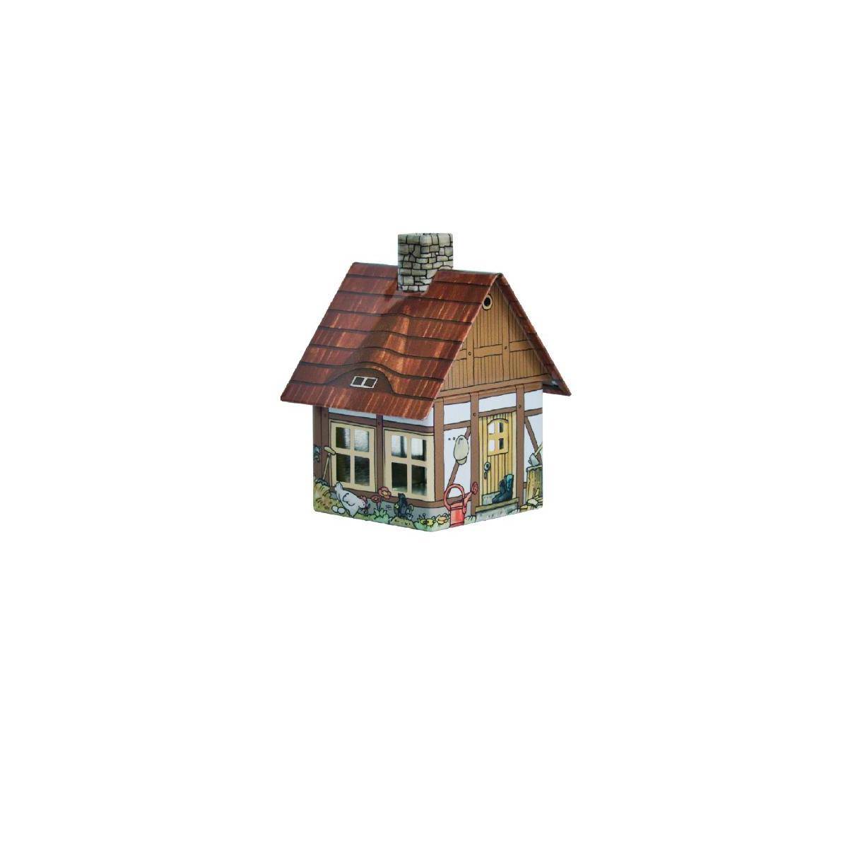 2194 - Räucherhäuschen aus Metall "Bauernhaus", 98 mm