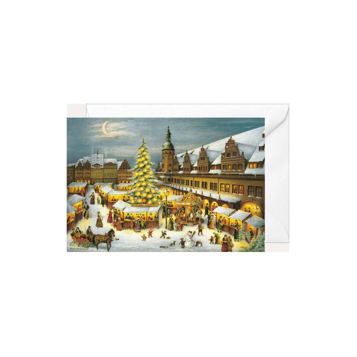 2218 - Weihnachtsklappkarte "Leipzig Weihnachtsmarkt"