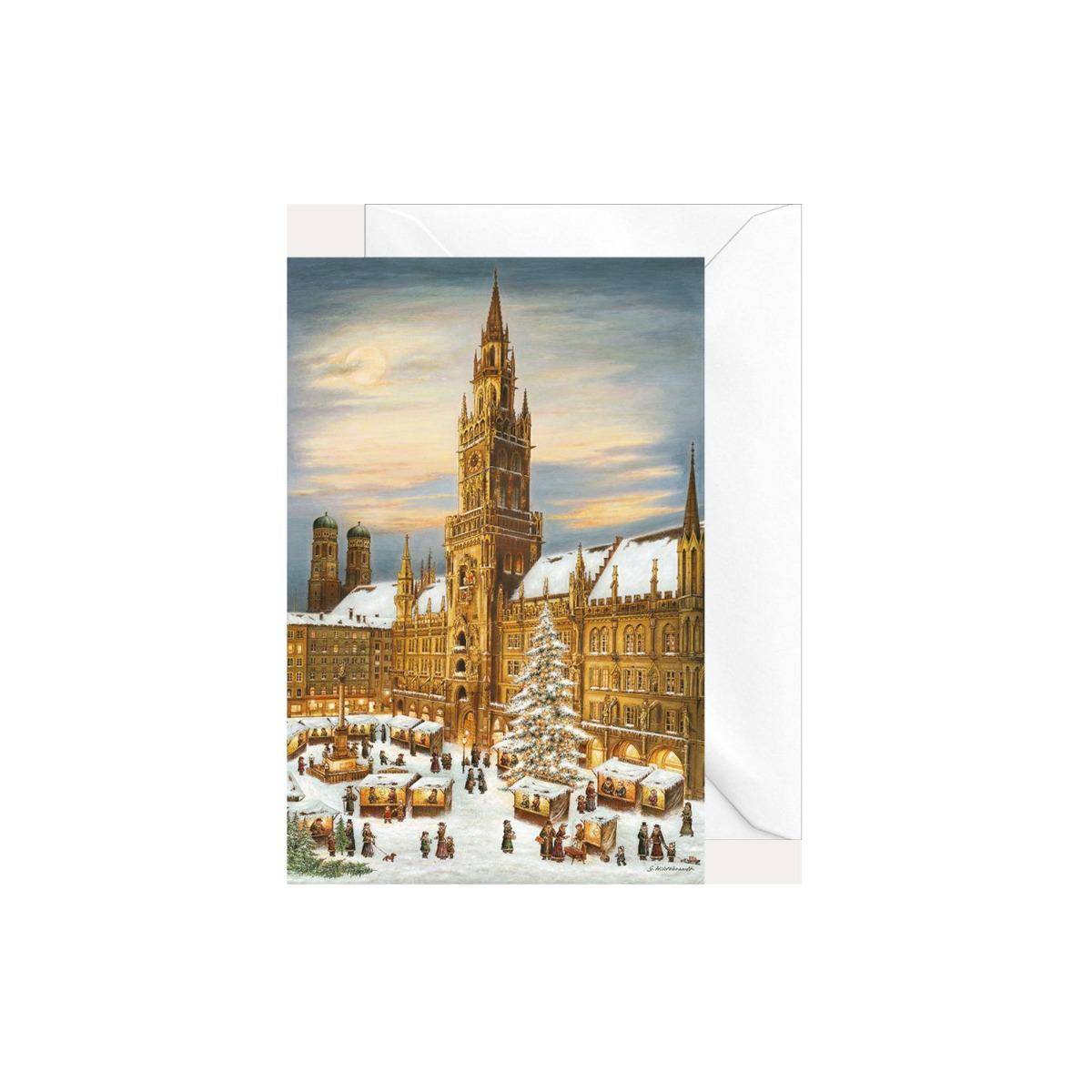 2300 - Weihnachtsklappkarte "München Rathaus"
