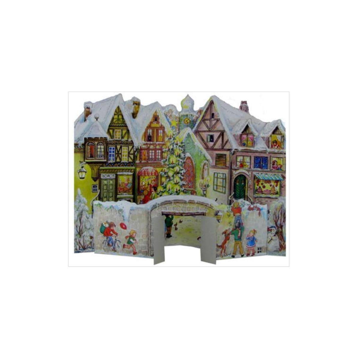 555 - Adventskalender - Stadt mit Mauer