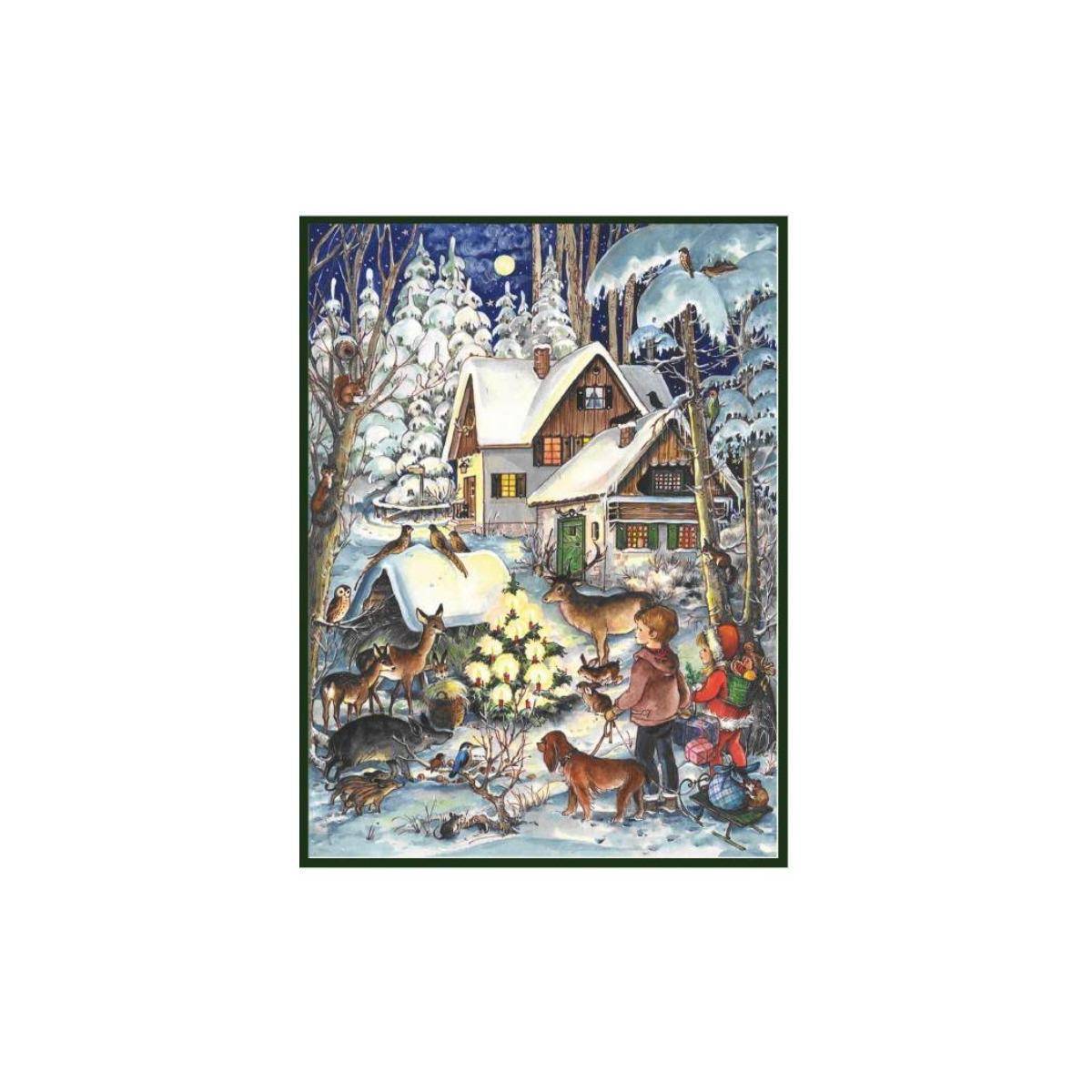 805 - Adventskalender A4 - Weihnachten im Wald
