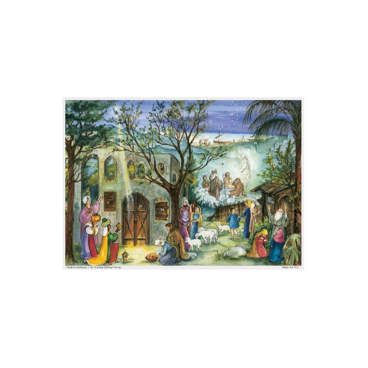 811 - Adventskalender A4 - Am Stall von Bethlehem