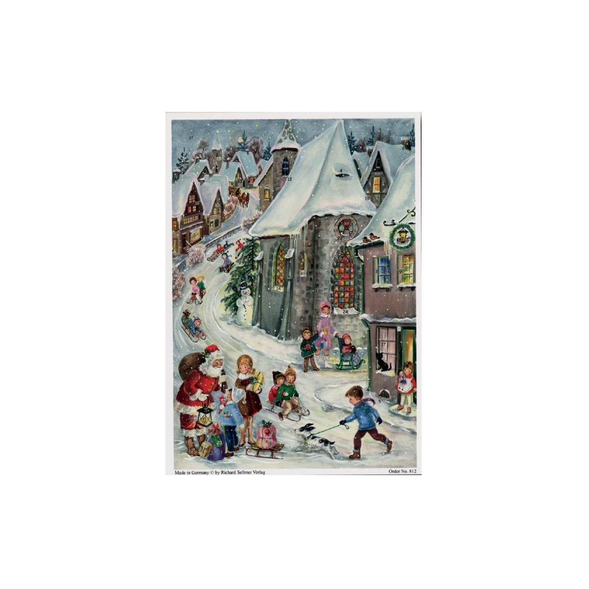 812 - Adventskalender A4 - Rodelfreuden