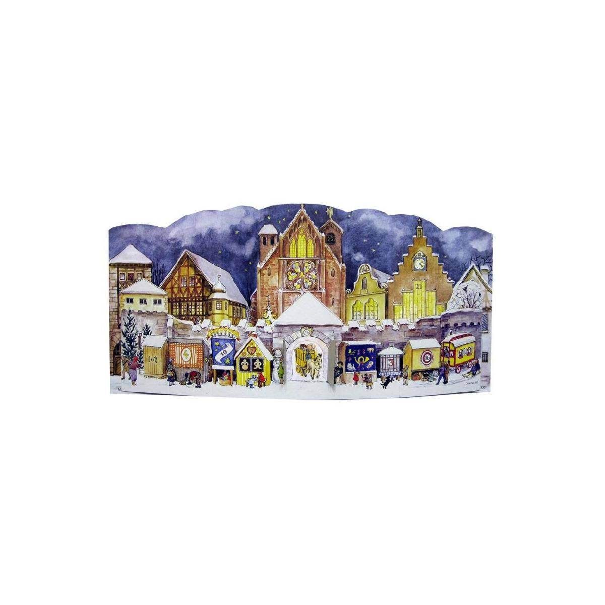 S930 - Adventskalender - Weihnachtsmarkt, 35cm x 26,5 cm