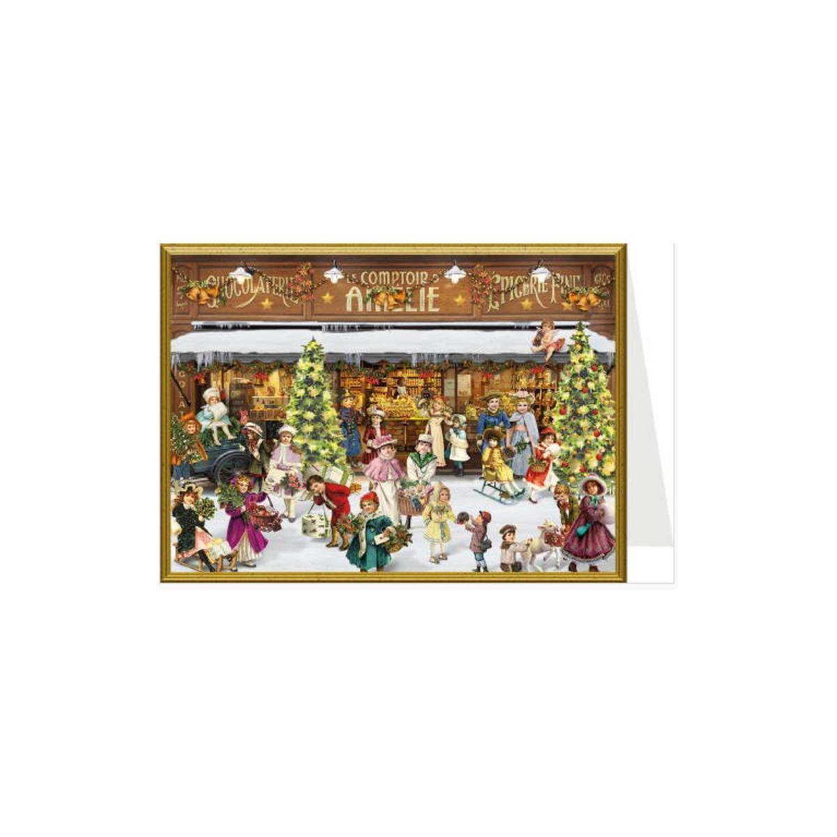 99130 - Weihnachtskarte - Am Schaufenster