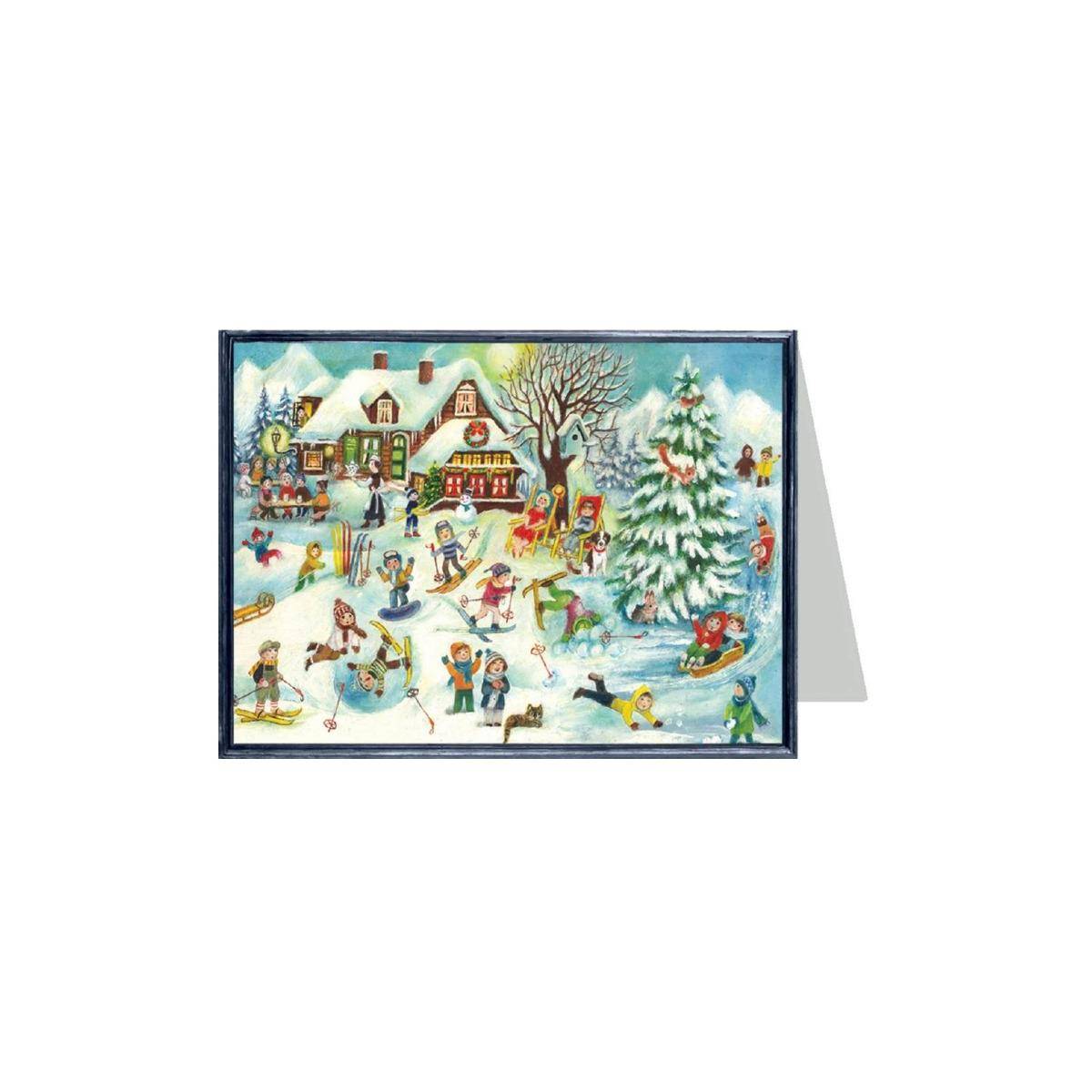 99131 - Weihnachtskarte - Skihütte
