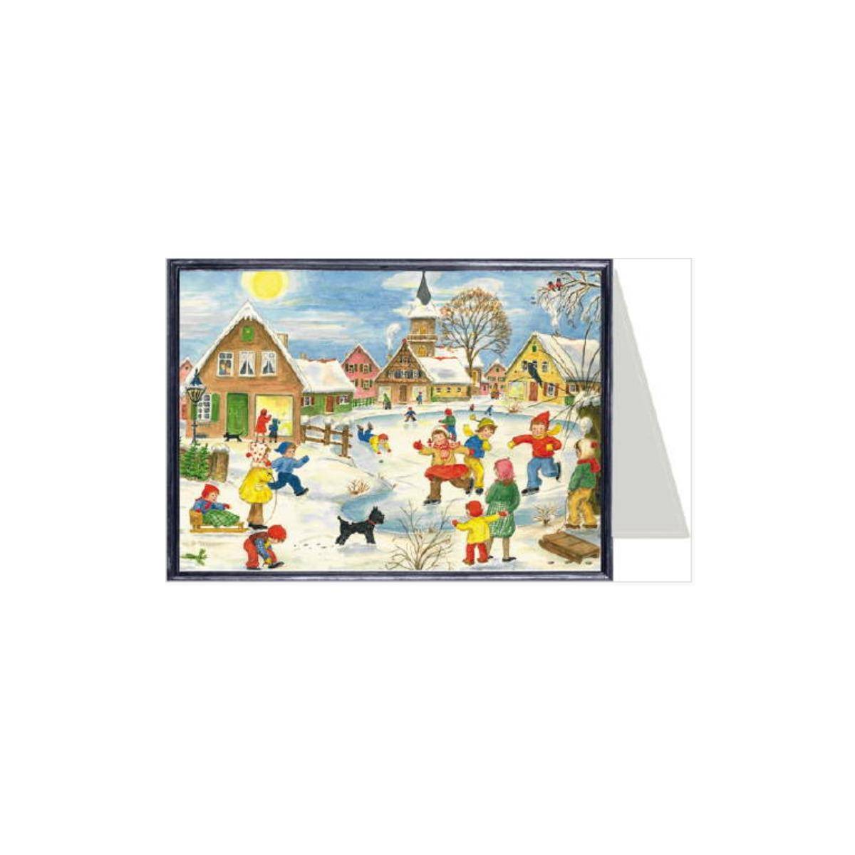 99263 - Weihnachtskarte - Eislaufen