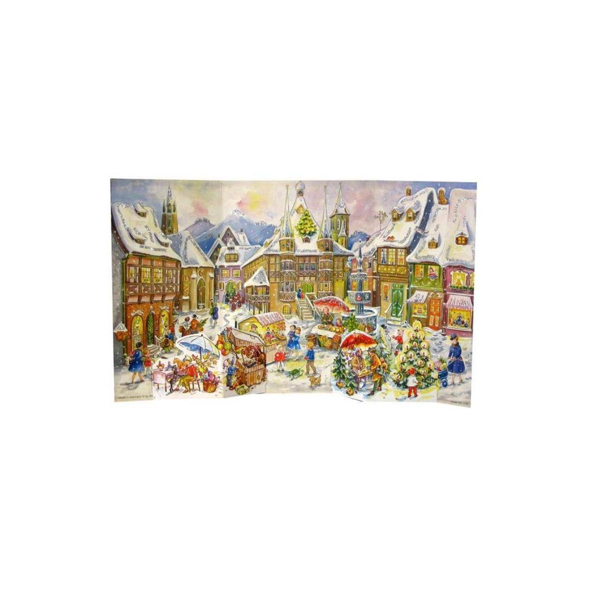 110 - Adventskalender - Nachdruck von 1952 - Altstadtszene