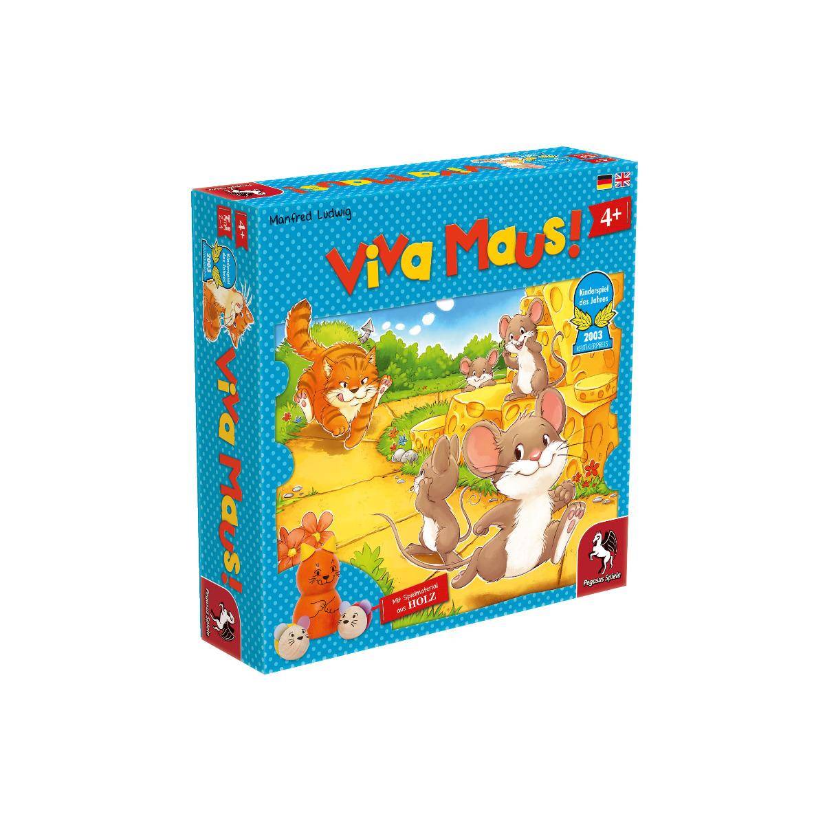 66004G - Viva Mouse, Brettspiel für 2 - 4 Spieler ab 4 Jahren