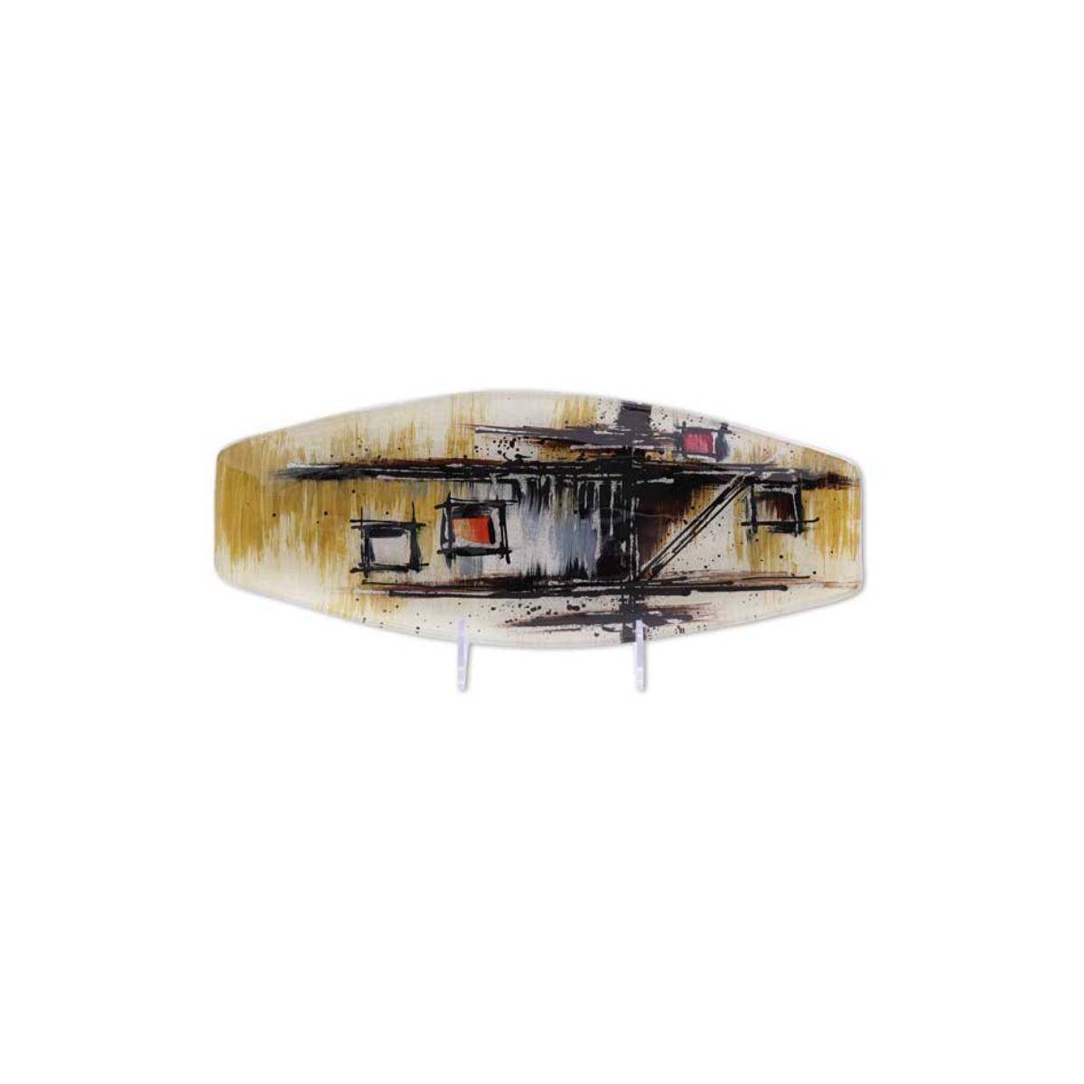 550396 - Glasplatte "Polaris" oval, 34cm