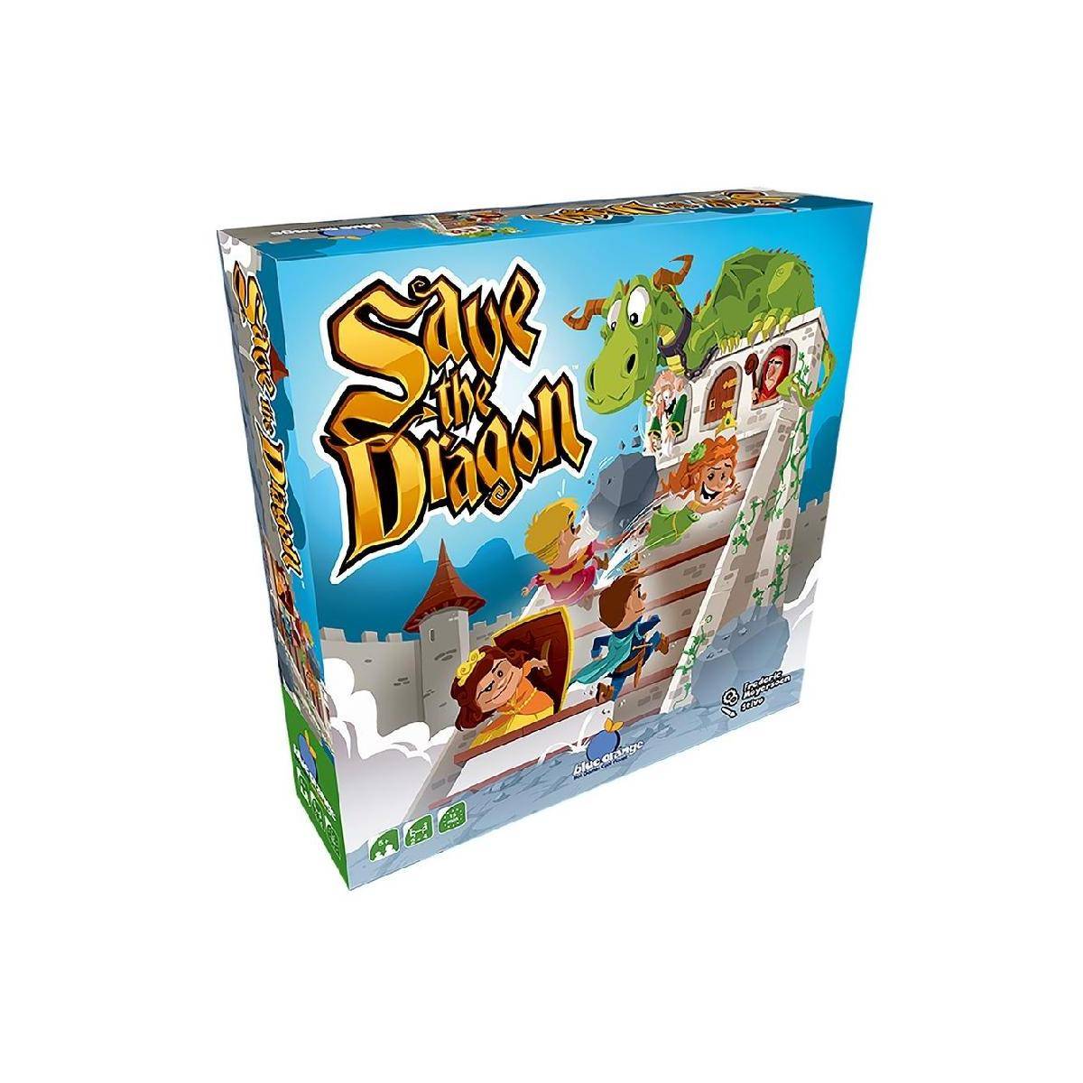BLOD0098 - Save The Dragon - Brettspiel, für 2-4 Spieler, ab 5 Jahren