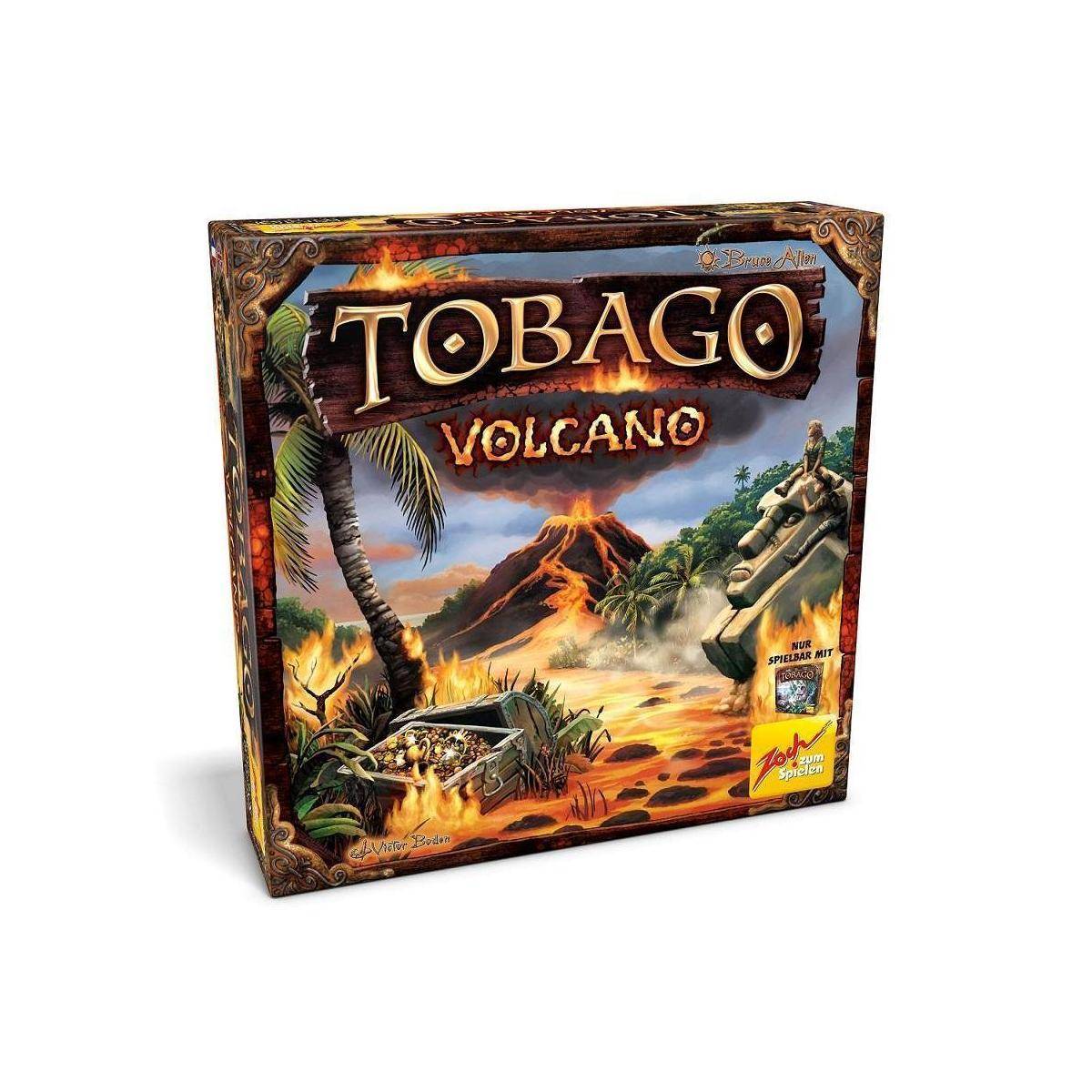 Brettspiel-Schachteln-Illustration für „Tobago Volcano