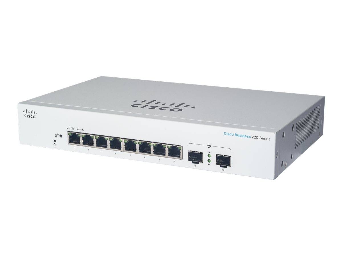 Cisco Business 220 Series CBS220-8FP-E-2G - Switch - Smart - 8 x 10/100/1000 (PoE+)