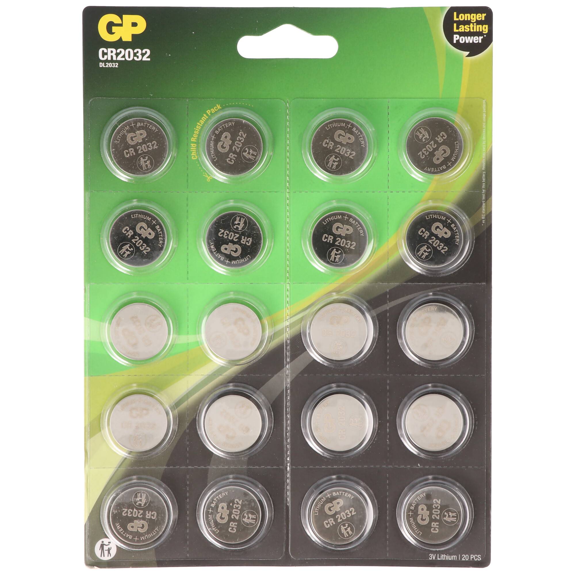 CR2032 GP Lithium Knopfzelle 3V 20 Stück