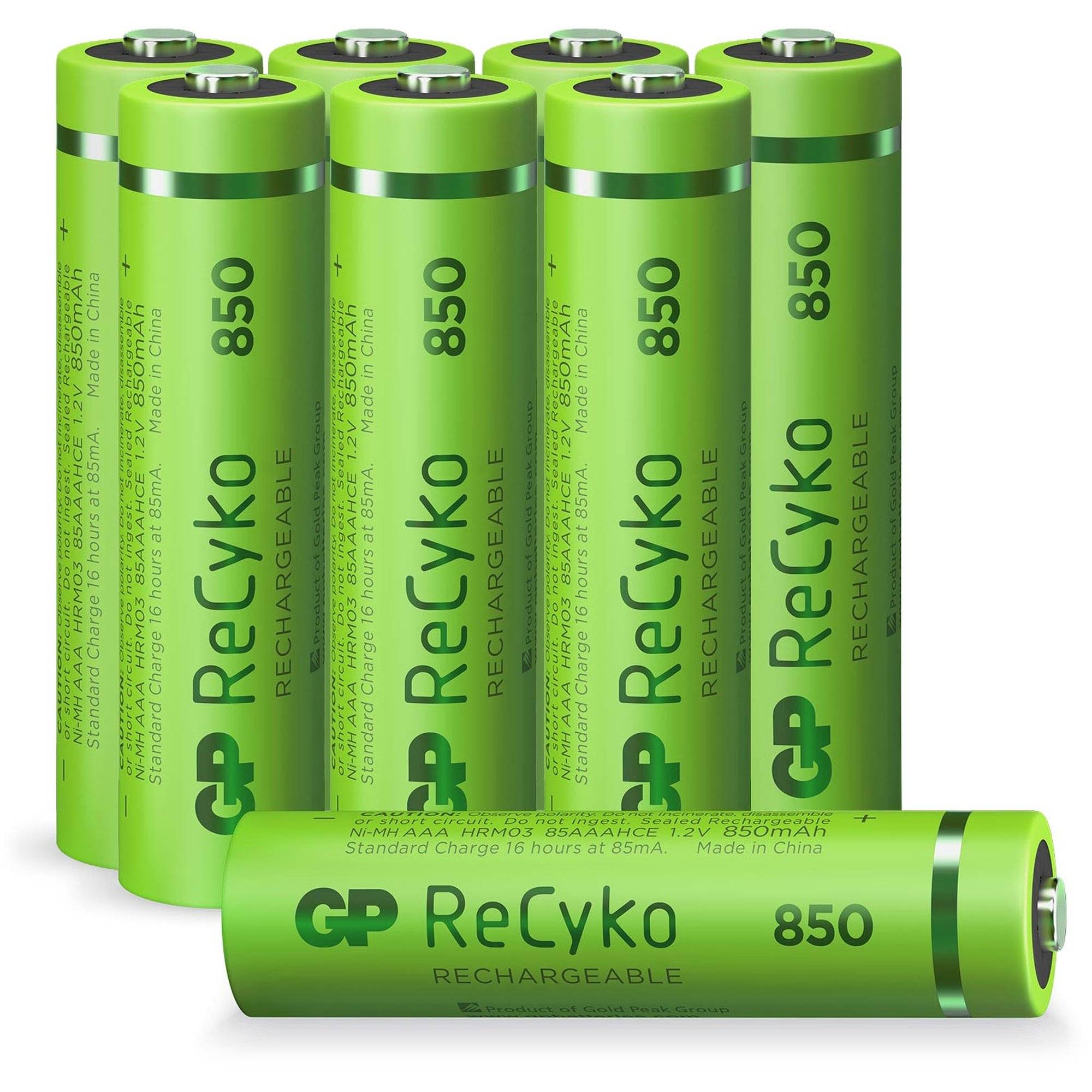 AAA Micro Akku GP NiMH 850 mAh ReCyko 1,2V 8 Stück