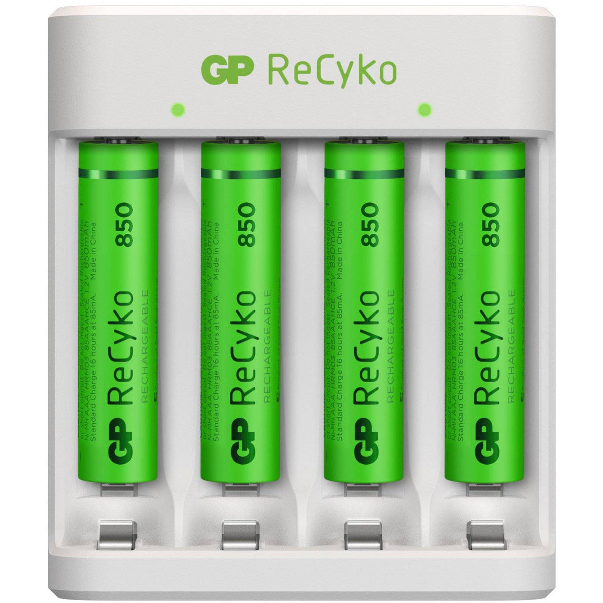 USB-Modell Ladegerät GP E411 inkl. 4x ReCyko 1,2V AAA Micro 850 mAh Akkus
