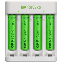 USB-Modell Ladegerät GP E411 inkl. 4x ReCyko 1,2V AAA Micro 850 mAh Akkus USB-Modell Ladegerät GP E411 inkl. 4x ReCyko 1,2V AAA Micro 850 mAh Akkus