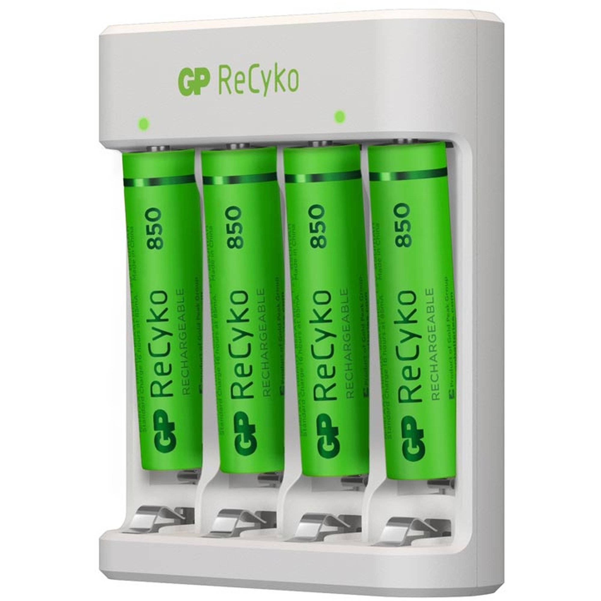 USB-Modell Ladegerät GP E411 inkl. 4x ReCyko 1,2V AAA Micro 850 mAh Akkus