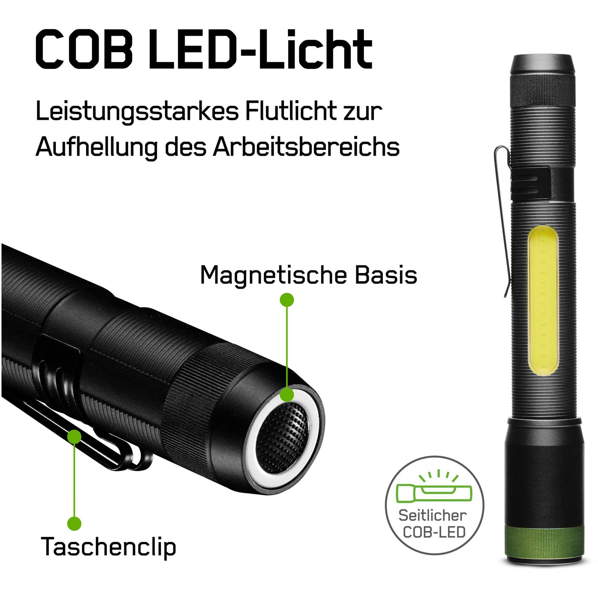 Taschenlampe GP C33 150 Lumen inklusive 2x AA 1,5V Mignon Batterien