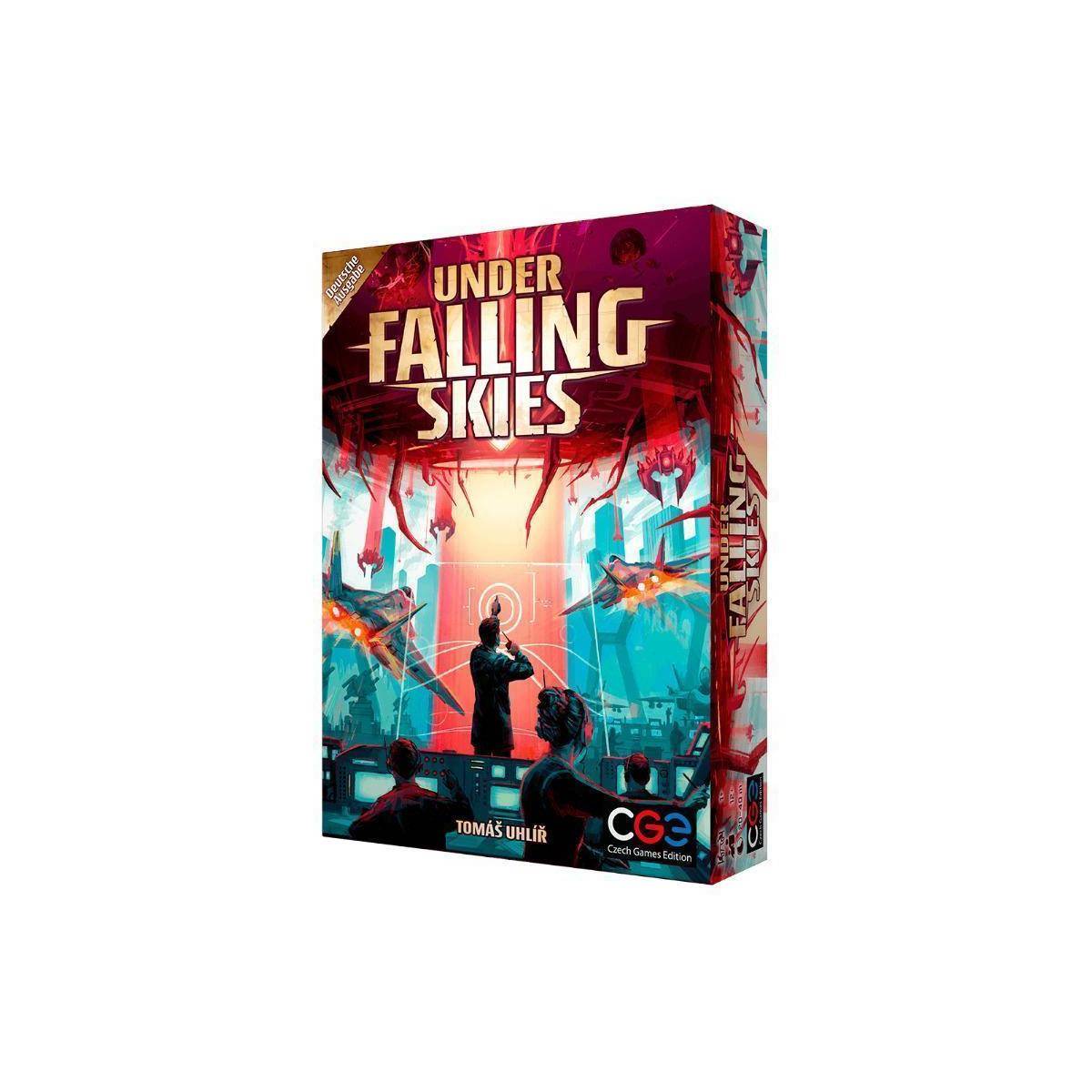 CGE070092 - Under Falling Skies, Brettspiel, 1+ Spieler, ab 10 Jahre (DE-Ausgabe)