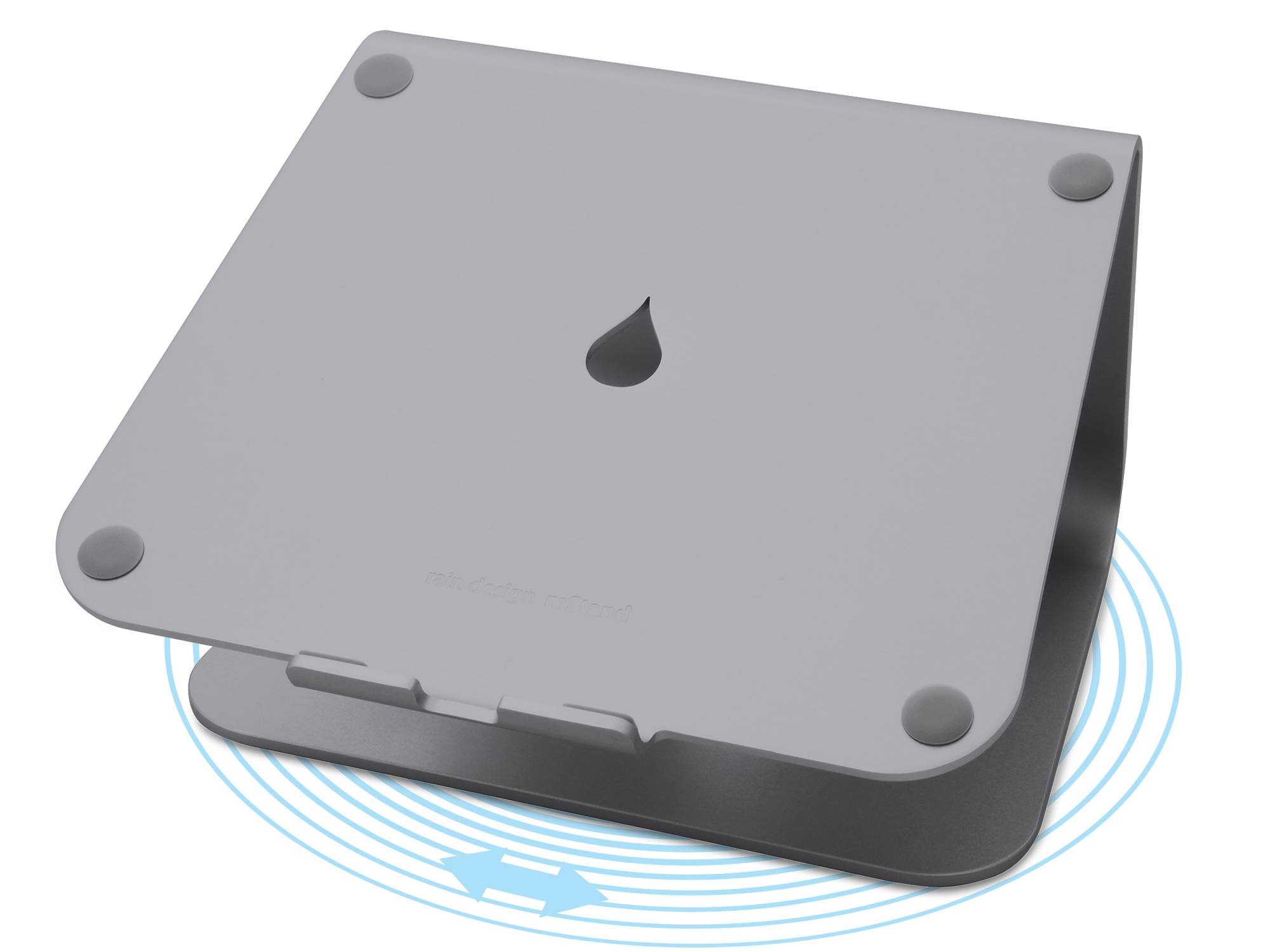 mStand360 Premium Aluminium Ständer Halter Halterung für Notebook Laptop MacBook grau