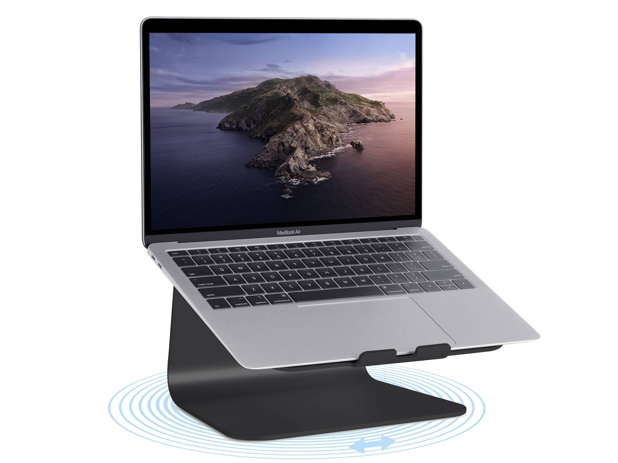 mStand360 Premium Aluminium Ständer Halter Halterung für Notebook Laptop MacBook schwarz